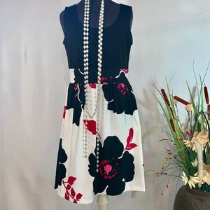 Jessica Howard Floral Black and white Dress Casual